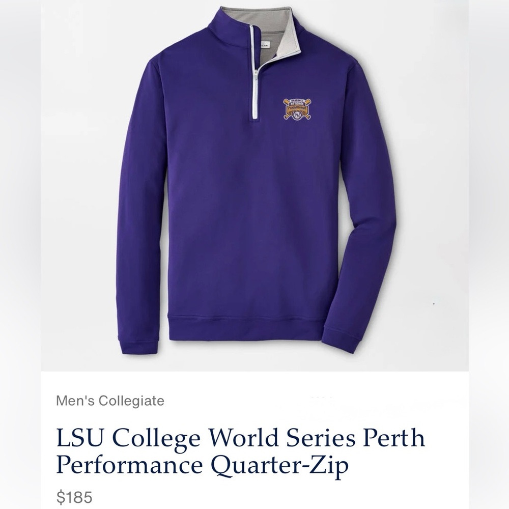 PETER MILLAR LSU Perth Performance Quarter-Zip 2023 National Championship